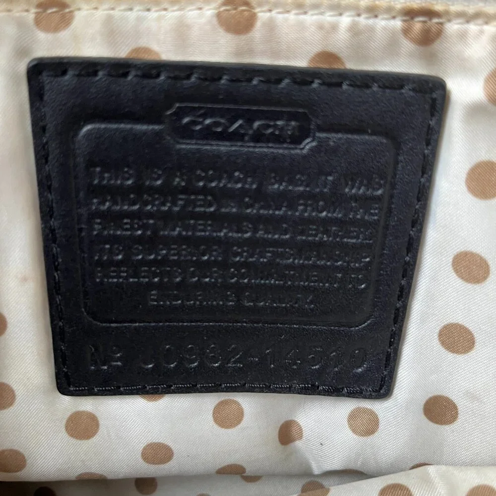 Coach Peyton Large Black Leather Shoulder Bag 14510 - Picture 14 of 14